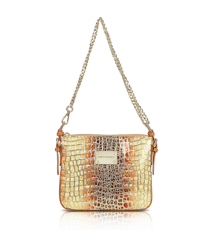 Highland Park Honey Gold Messenger Crossbody Bag
