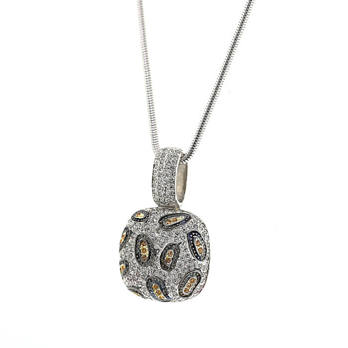 Leopard Swarovski Crystal Chandi Diamond Pendant Necklace by Bobby Schandra