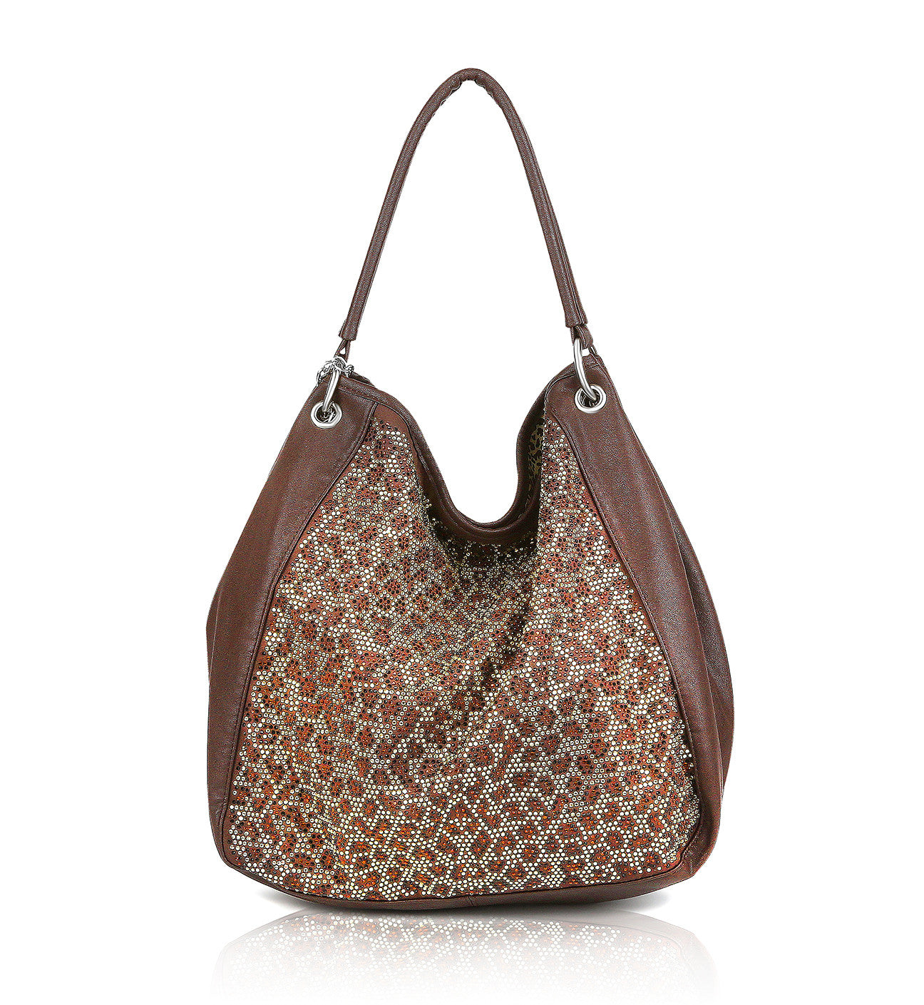 Leopard Hobo Rhinestone Rockstar Bag