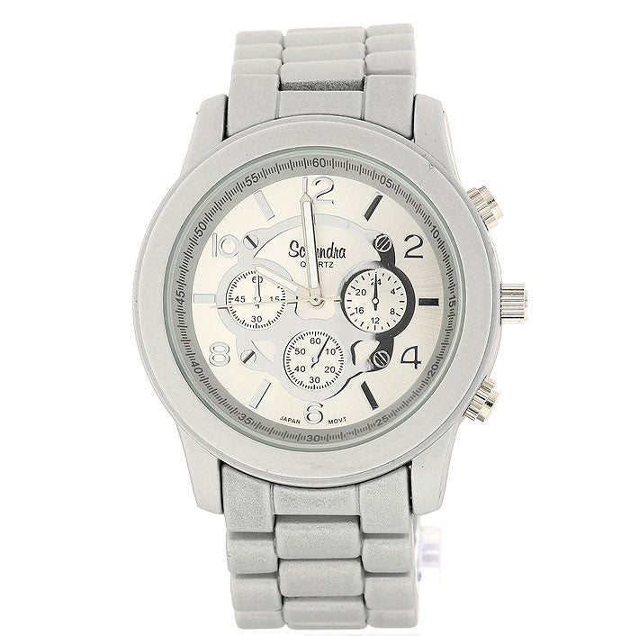 Matte Silver Jumbo Link Watch