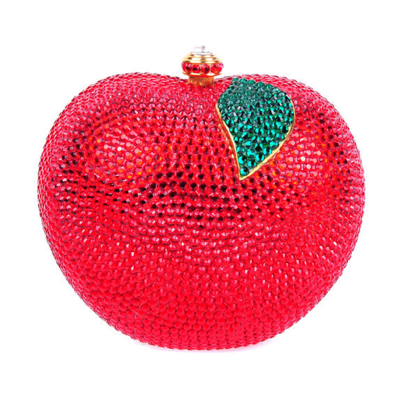 Red Apple Swarovski Crystal Evening Clutch
