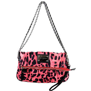 Pink Leopard Clutch Messenger Bag