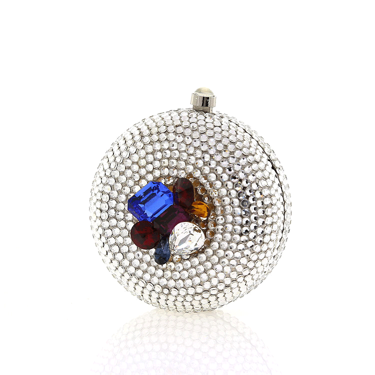 Round Swarovski Crystal Clutch 