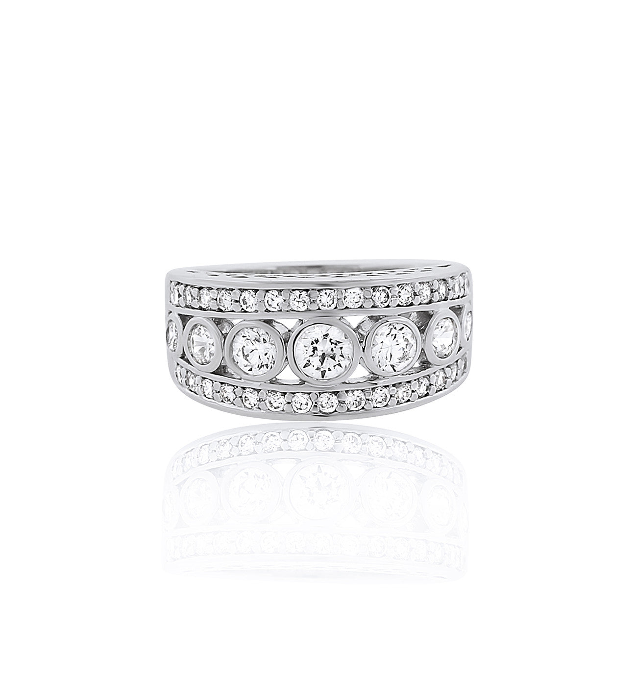 round-silver-Bezel-cz-travel-ring-band-bobby-schandra