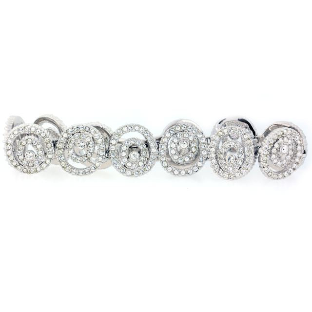 Chandi Diamond Silver and CZ Large Spiral Bracelet by Bobby Schandra