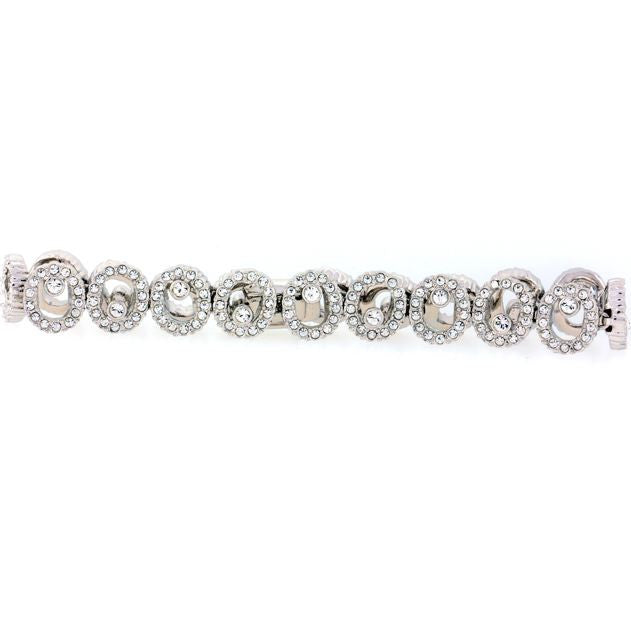 Chandi Diamond Silver and CZ Small Spiral Bracelet by Bobby Schandra