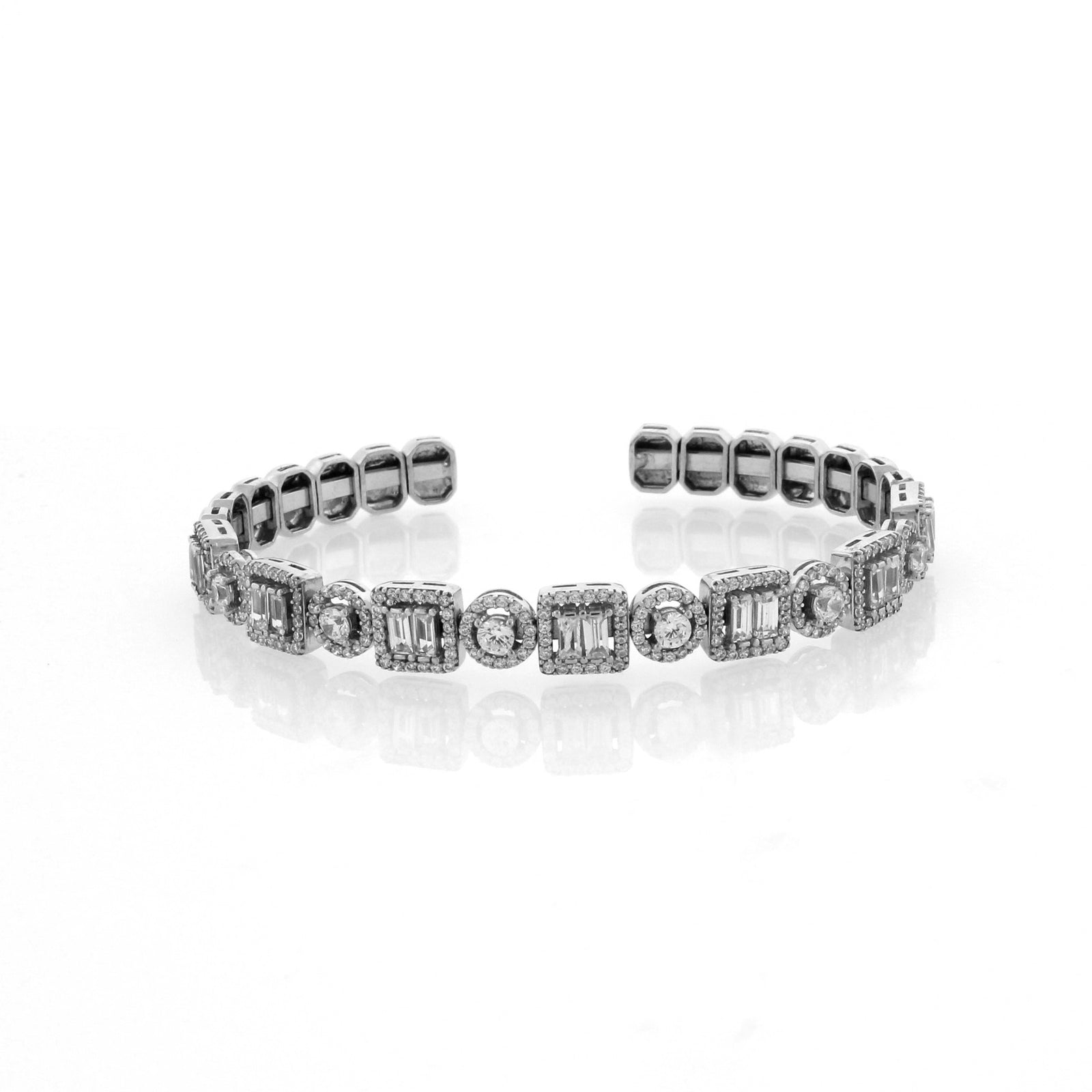 Silver Cuff with Chandi Diamonds by Bobby Schandra
