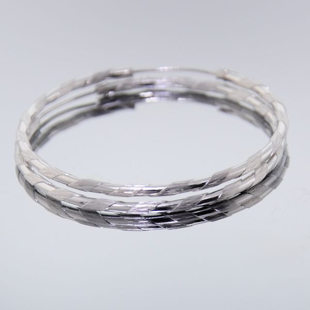 Silver Twist Hoop Earrings