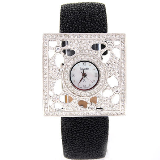 Stingray Band with Swarovski Crystal Flower watch