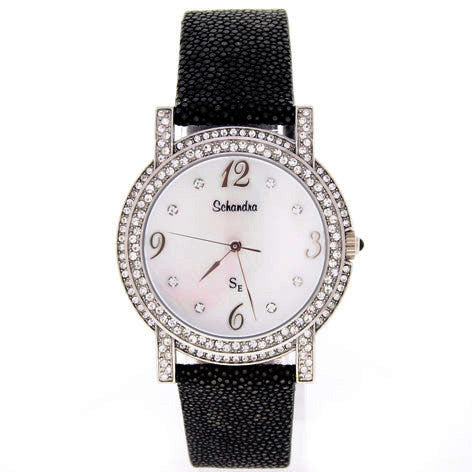 Stingray Band with Swarovski Crystal watch and Mother of Pearl Face