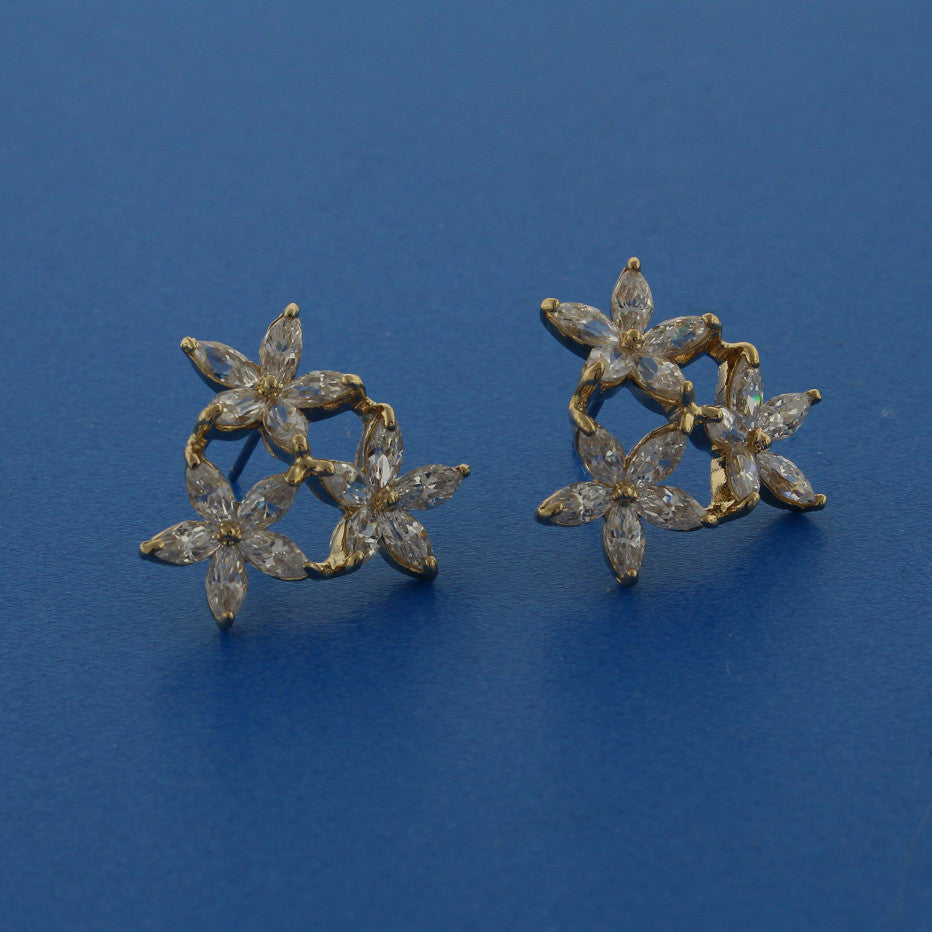Swarovski crystal 3 star earrings