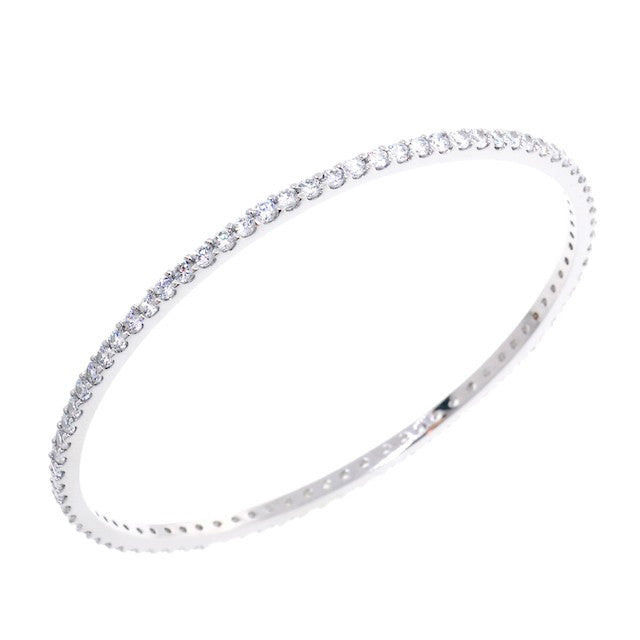 Sweet Slip On Chandi Diamond CZ Crystal Bangle Bracelet by Bobby Schandra