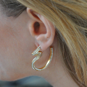 Swirl Crystal Earring