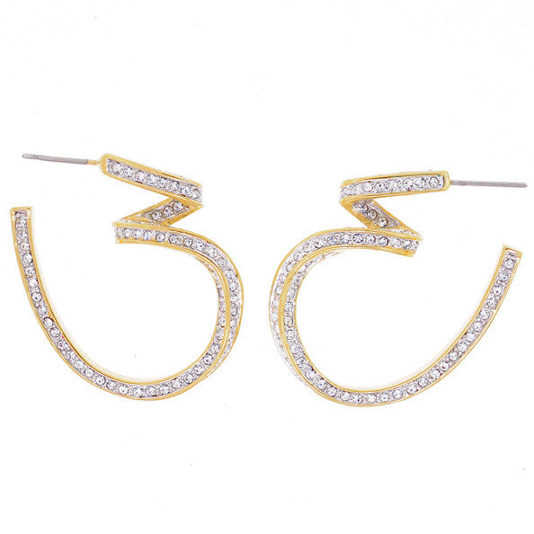 Swirl Crystal Earring