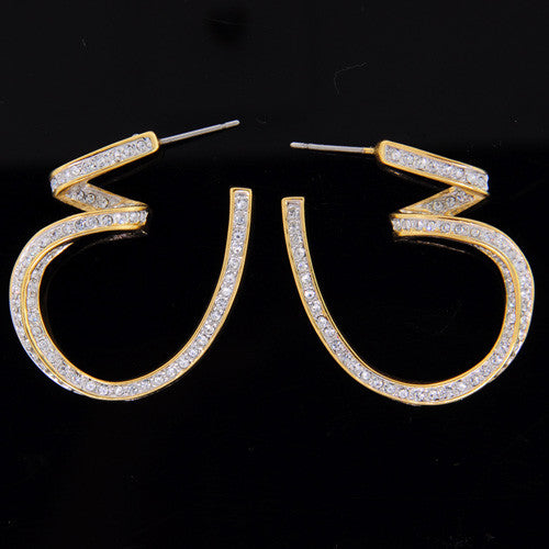 Swirl Crystal Earring