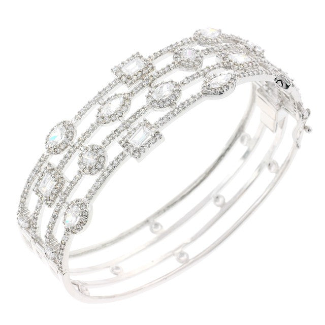 Treasure Chest Chandi Diamond CZ Crystal Bangle Bracelet by Bobby Schandra