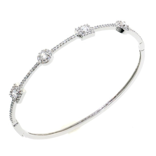 Treasure Style Chandi Diamond CZ Crystal Bangle Bracelet by Bobby Schandra