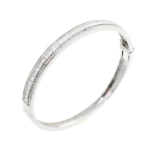 Trio Chandi Diamond CZ Crystal Bangle Bracelet by Bobby Schandra
