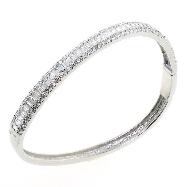 Trio Twist Chandi Diamond CZ Crystal Bangle Bracelet by Bobby Schandra