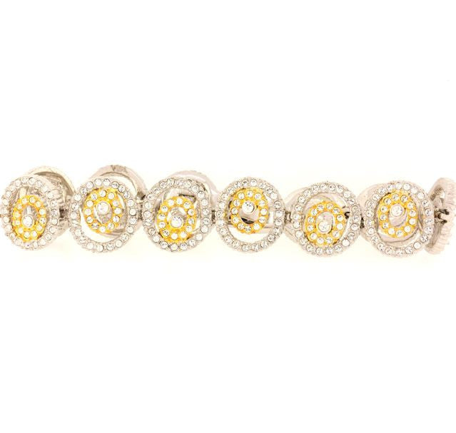Two Tone Chandi Diamond Spiral Bracelet by Bobby Schandra