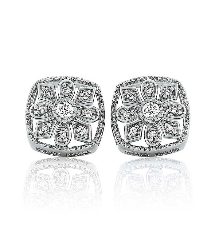 Vintage Button Earrings