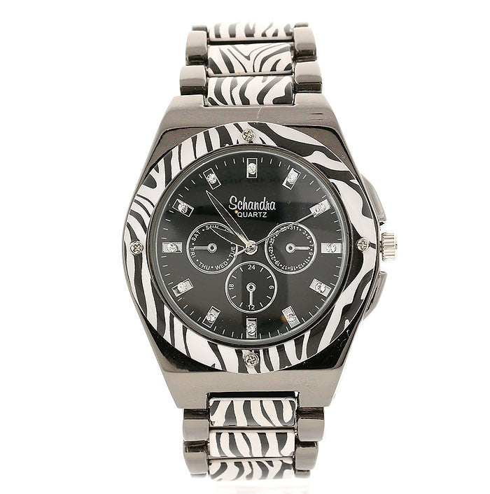 Zebra Crystal Link Watch